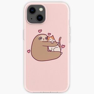 Sloth Loves Cat iPhone Case